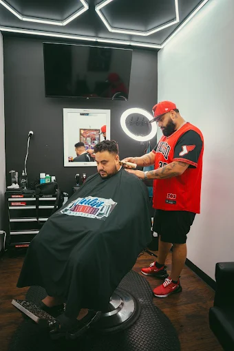 Inside Curly's Barbershop